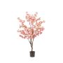 Albero di ciliegio artificiale JANKFUN con fiori, tronco artificiale, rosa, 135 cm