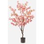Albero di ciliegio artificiale JANKFUN con fiori, tronco artificiale, rosa, 135 cm