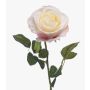 Rosa artificiale BRUNETTE, bianco-rosa, 65 cm