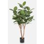 Fico banyan artificiale LEIFA con liane, tronco vero, verde, 140 cm