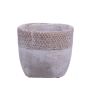 Vaso da fiori ALBIERO, cemento, effetto vimini, bianco-grigio, 8,5cm, Ø11cm