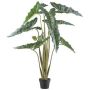 Pianta artificiale Alocasia Sanderiana NARLO, vaso decorativo, verde, 130 cm