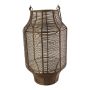 Lanterna EMANUELE in ferro, con manico, color bronzo, 48cm, Ø28cm