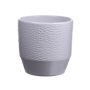 Fioriera in ceramica BIHAM, motivo martellato, grigio chiaro, 13,2cm, Ø13,5cm
