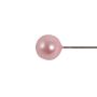 Spilli decorativi KARISA in scatola di plastica, testa a perla, rosa, Ø0,6 cm