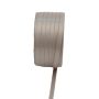 Nastro doppio in raso Vipke, taupe, 50 m, 6 mm