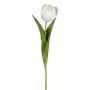Fiore artificiale tulipano TRIFT, bianco-verde, 50cm, Ø4,5cm