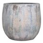 Vaso da piante in ceramica MORTAZA con grano, blu-beige, 31cm, Ø34cm