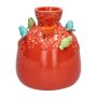 Bottiglia a forma di palloncino BIRDIE in ceramica, con uccelli 3D, rosso-blu-verde-arancione, 16 cm, Ø 14 cm