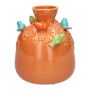 Bottiglia a forma di palloncino BIRDIE in ceramica, con uccelli 3D, arancione-blu-verde, 19 cm, Ø 16,5 cm