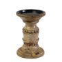 Portacandele BRANTLEY in legno di mango, marrone, 15 cm, Ø 10 cm