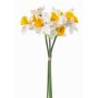Mazzo di fiori artificiali narcisi BROZIN, bianco-giallo, 40 cm