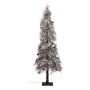 Albero decorativo corallo NASKY, innevato, con frutti, LED, 105 cm