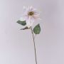 Poinsettia artificiale in velluto LIBASSE, bianco-rosa, 65 cm