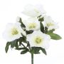 Fiore artificiale di rosa di Natale TRUNDE, su bastoncino, bianco, 25cm