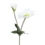 Fiore artificiale di rosa di Natale TRUNDA, bianco, 45cm