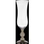 Grande bicchiere da champagne PIYA su supporto, trasparente-argento, 117cm, Ø39cm