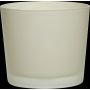 Vaso da piante in vetro ALENA FROST, beige opaco, 12,5cm, Ø14,5cm