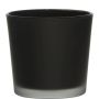 Vaso da piante in vetro ALENA FROST, nero opaco, 11cm, Ø11,5cm