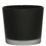 Vaso da piante in vetro ALENA FROST, nero opaco, 12,5cm, Ø14,5cm