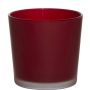 Vaso da piante in vetro ALENA FROST, rosso opaco, 11cm, Ø11,5cm