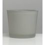 Vaso da piante in vetro ALENA FROST, grigio opaco, 11cm, Ø11,5cm