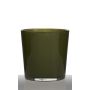 Vaso per piante in vetro ALENA, verde scuro, 19 cm, Ø 19 cm