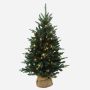 Albero di Natale artificiale HANKO, LED, sacco di iuta, 60cm, Ø40cm