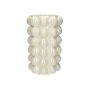 Vaso da fiori Bubble LYNNETTE in dolomite, color sabbia, 24 cm, Ø 15 cm