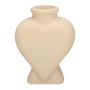Bottiglia decorativa in vetro BELEZA a forma di cuore, con base, sabbia opaca, 8,5x5,5x11,2 cm