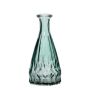 Bottiglia in vetro THIFFANY con scanalature, turchese-trasparente, 14,5cm, Ø7cm