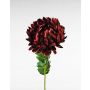 Crisantemo artificiale HIKJUN, rosso bordeaux, 65 cm, Ø 12 cm