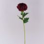 Crisantemo artificiale HIKJUN, rosso bordeaux, 65cm, Ø12cm