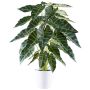 Alocasia Sanderiana artificiale PIVLA, vaso in melamina, verde, 70cm