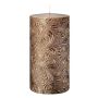 Candela VALENTIANO, motivo floreale, oro rosa, 13cm, Ø6,8cm, 52h - Made in Germany