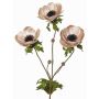 Ramo di anemone in velluto WINFAS, rosa pallido, 75cm, Ø9-11cm