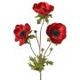 Ramo di anemone in velluto WINFAS, rosso scuro, 75 cm