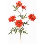 Ramo decorativo di crisantemo PRUDENCE, Eco Collection, rosso-arancione, 75cm, Ø5-6,5cm