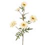 Ramo decorativo di crisantemo PRUDENCE, Eco Collection, giallo crema, 75 cm, Ø 5-6,5 cm