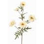 Ramo decorativo di crisantemo PRUDENCE, Eco Collection, crema-giallo, 75cm, Ø5-6,5cm