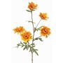 Ramo decorativo di crisantemo PRUDENCE, Eco Collection, giallo-arancio, 75cm, Ø5-6,5cm
