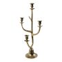 Candelabro a corna ALLEANDRO in alluminio, per candele a bastoncino, dorato, 58cm