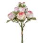 Mazzo di fiori artificiali rose JARZO, rosa-bianco, 55 cm