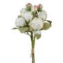 Mazzo di fiori artificiali rose JARZO, bianco, 55 cm