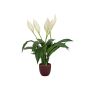 Fiore artificiale AYASHA con fiori, vaso in ceramica, bianco, 60 cm