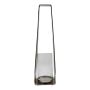 Lanterna MORGANNE in alluminio, con manico, argento, 20x16x78cm