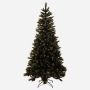 Albero di Natale artificiale ASKER SPEED con pigne, luccichio dorato, nero, 225cm, Ø120cm