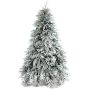 Albero di Natale artificiale BRYNE con pigne, effetto brina, LED, 195cm, Ø140cm
