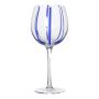Calice da vino OCTAVIUS a righe, blu-trasparente, 21cm, Ø9,5cm