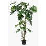 Pianta artificiale Philodendron monstera deliciosa TANIESO, tronco artificiale, radici aeree, 210 cm